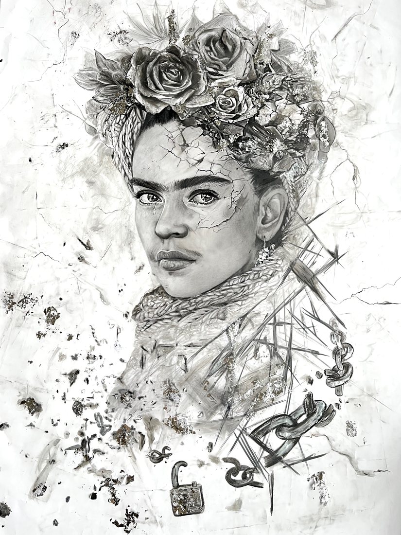 Frida · crayon & stylo