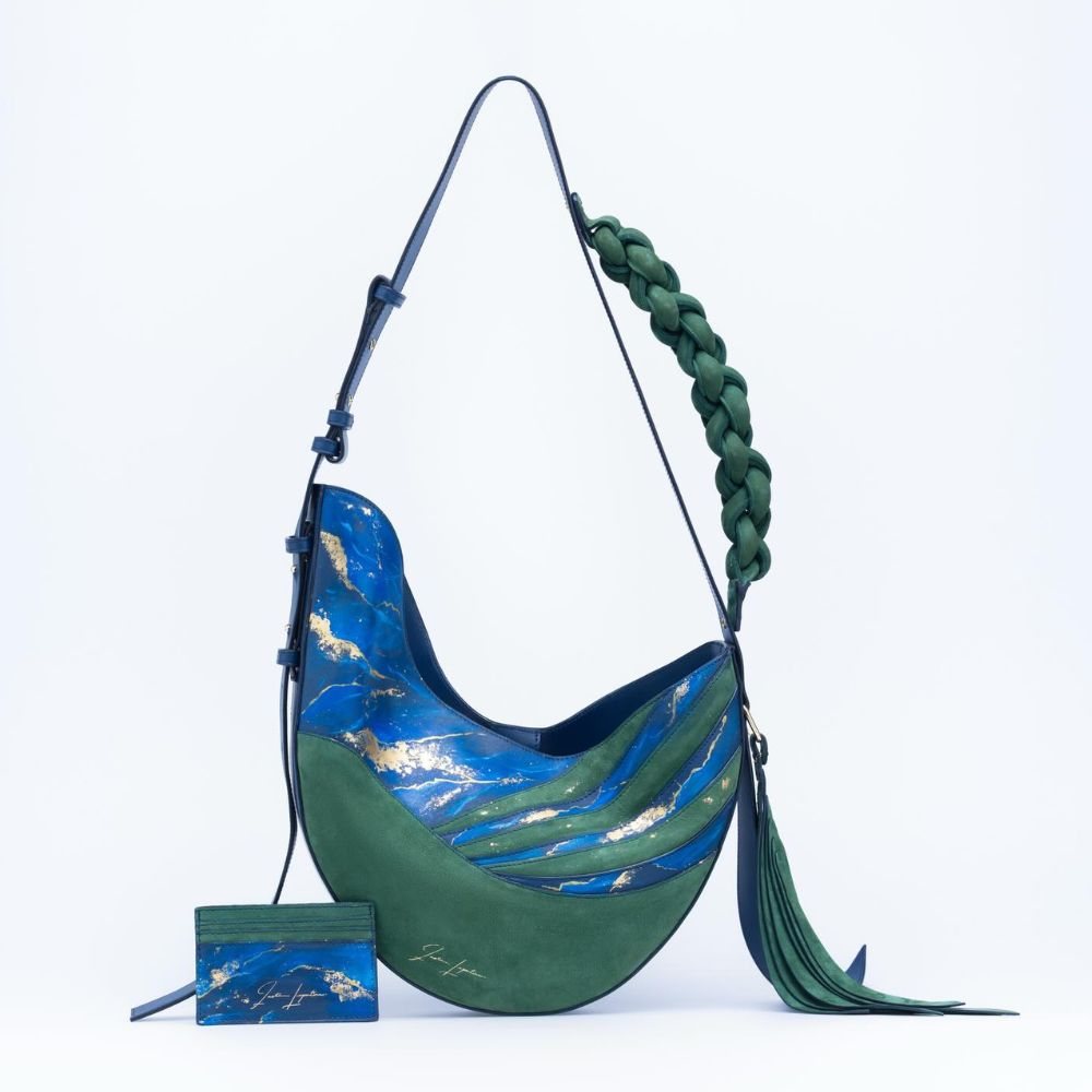 Sac Frida Kintsugi, maroquinerie d'art peinte à la main